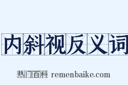内斜视反义词是什么意思的图片